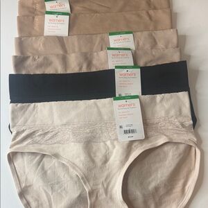 Warners Hipster Panties 6 Pairs - Size Large / 7